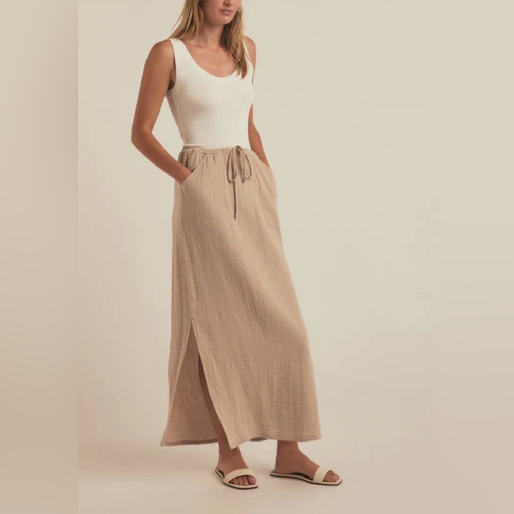 Favorite Daughter Tan Maxi Skirt